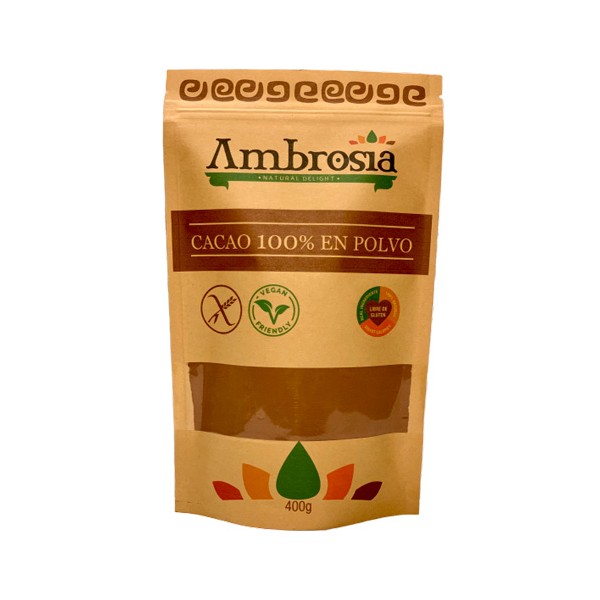 Cacao en Polvo Libre de Gluten 400 grs Ambrosia