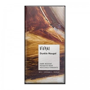 Chocolate Nougat Relleno con Avellanas Orgánico. 100 grs . Vivani