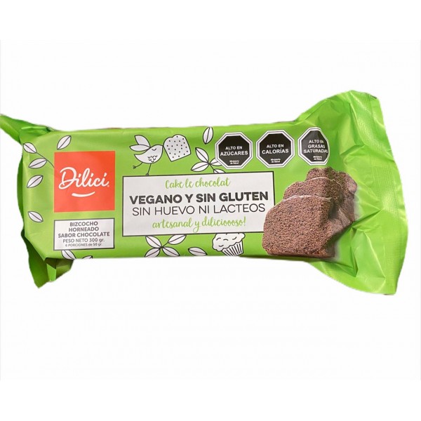 Biscocho Horneado sabor Chocolate Vegano y Sin Gluten 300 grs. Dilici
