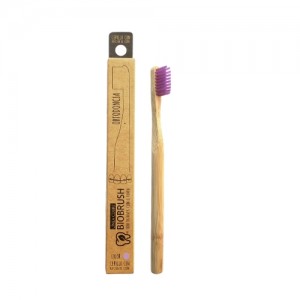 Cepillo dental Bambu Ortodoncia Suave- Color Morado Biobrush