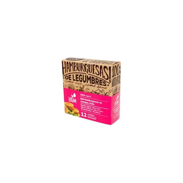 Hamburguesa de Lentejas con Kale. Mini 12 unid Marca: Lekum