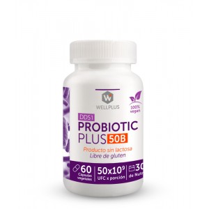Probiotic Plus 50 Billones 60 cápsulas. Wellplus