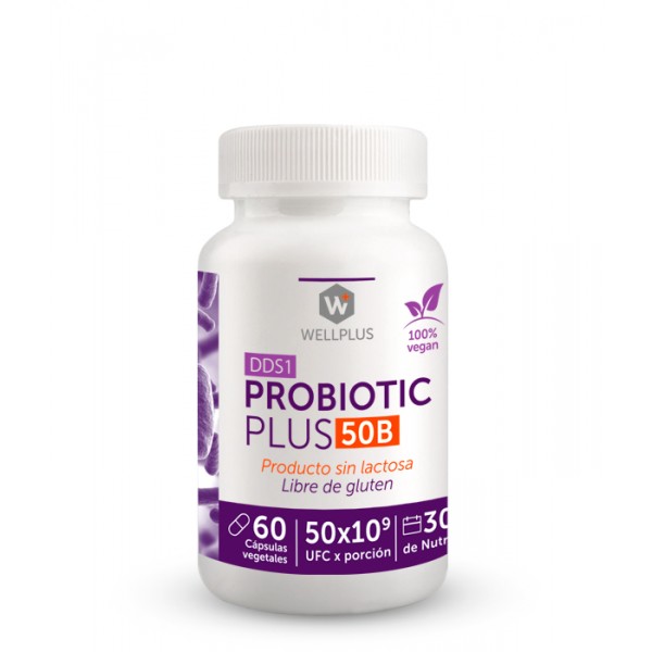 Probiotic Plus 50B 60 cápsulas. Wellplus