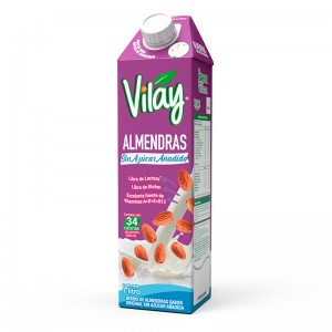 Bebida de almendra sin azúcar 1lt.Vilay