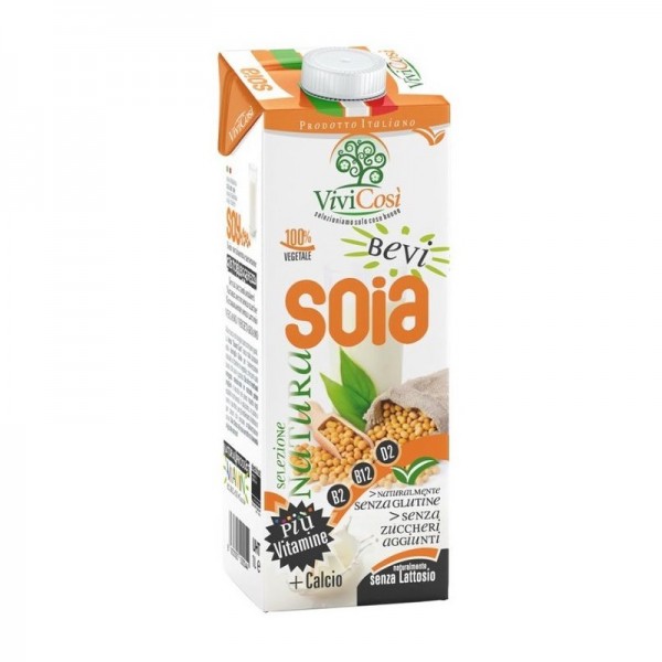 Bebida de Soya sin azucar 1litro. Vivicosi