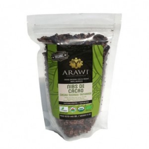 Nibs de cacao orgánico 140 grs. Arawi