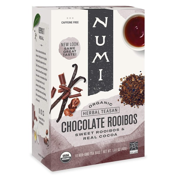 Te orgánico Rooibos chocolate 18 bolsitas.Numi
