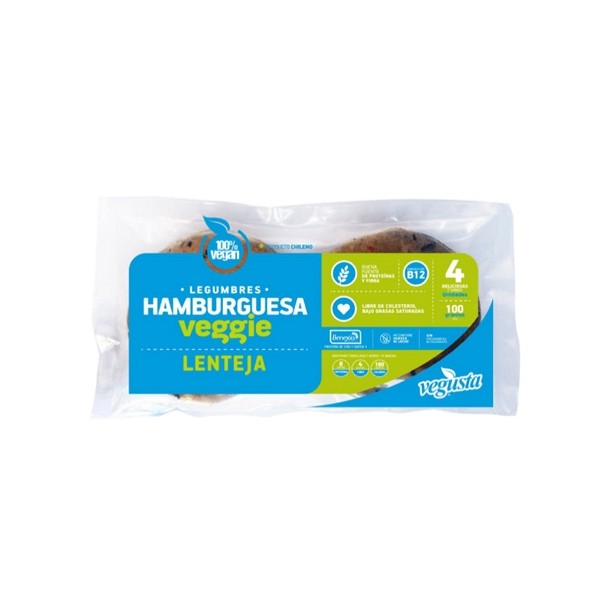 Hamburguesa de Lentejas 04 unid. Vegusta