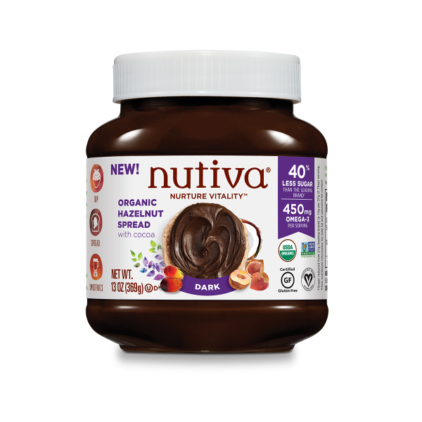 Crema de Avellana y Chocolate orgánico Dark 368 gr.Nutiva
