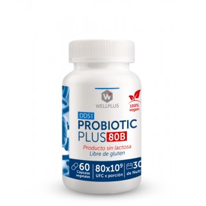 Probiotic Plus 80 Billones 60 cápsulas. Wellplus