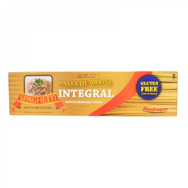 Spaghetti Pasta de Arroz Integral.Blue Dragon