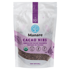 Cacao Nibs Orgánico 200g.Manare