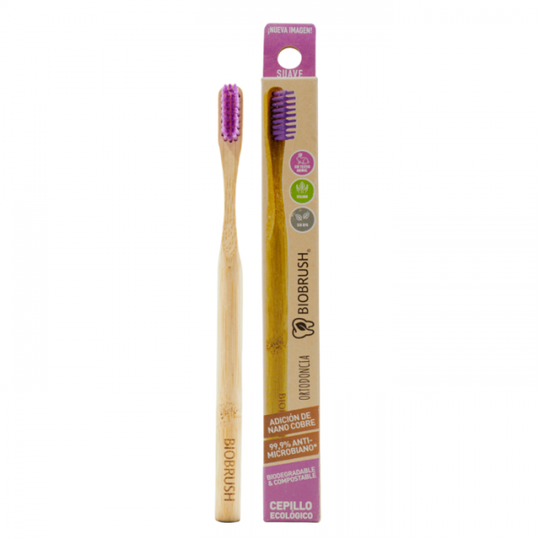 Cepillo dental Bambu Suave - Color Rosado Biobrush
