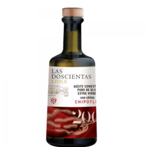 Aceite puro de Oliva Extra Virgen con chiles Chipotles 500ml. Las Doscientas