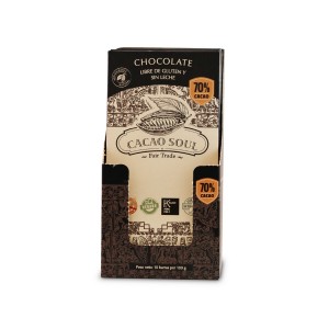 Chocolate libre de gluten y sin leche 70% Cacao