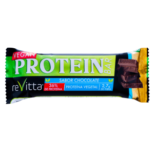 Barrita de proteína Vegana sabor chocolate 45 grs. Revitta
