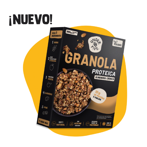 Granola Proteica Underfive sabor Almendra Crunch 300 grs. UnderFive