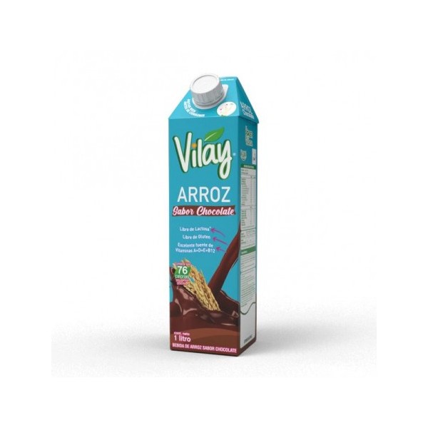 Bebida vegetal arroz chocolate 1 litro - Vilay