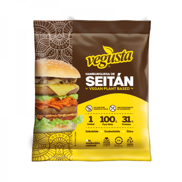 Hamburguesa de seitán individual 100 grs. Vegusta