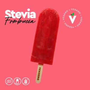 Paleta Stevia Frambuesa.Zenzero