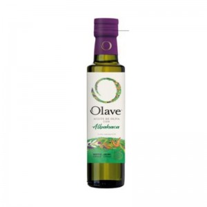 Aceite de oliva extra virgen con albahaca 250 ml. Olave