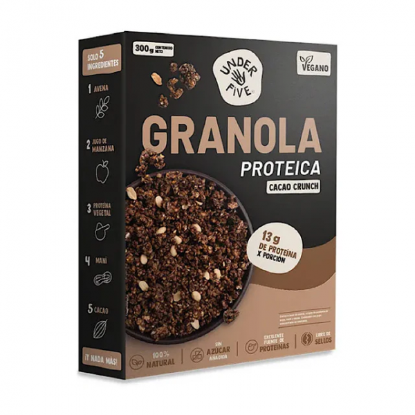 Granola Proteica Cacao Crunch. Underfive