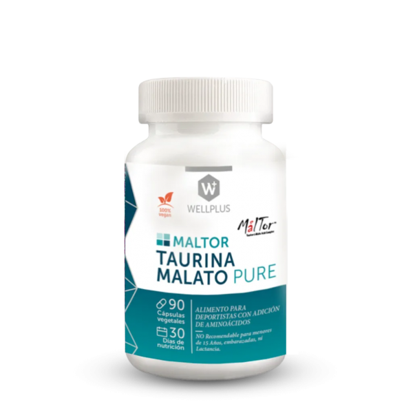 Maltor Taurina Malato Pure 90 cápsulas -Wellplus
