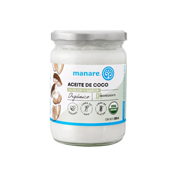 Aceite de coco orgánico 200 ml.Manare