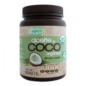 Aceite coco orgánico sin olor y sin sabor 1 litro. Enature