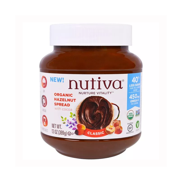 Crema Organica de Avellanas y cacao Nutiva Classic