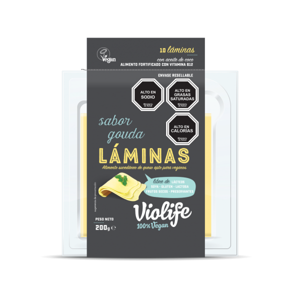 Queso Vio Life sabor Mozzarella en laminas 200g